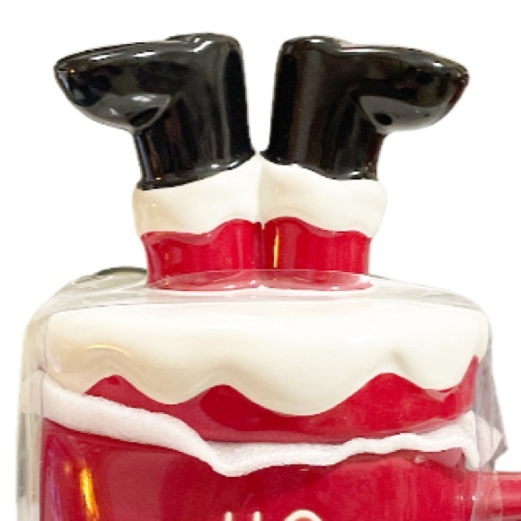 NEW Rae Dunn HO HO HO Mug w/Santa Legs Topper 🎅🏻 🎅🏻 - Picture 3 of 5